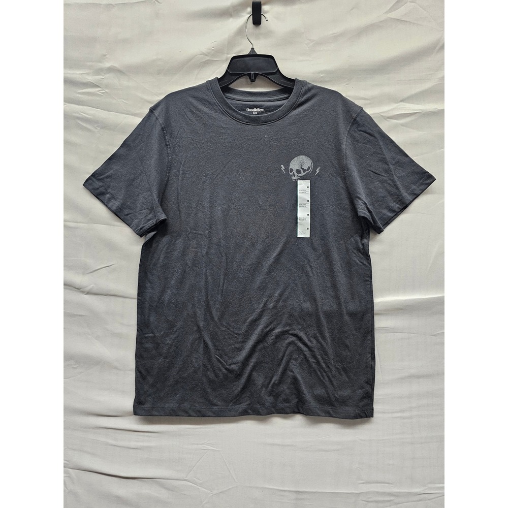 Goodfellow & Co Mens‎ Skull Graphic T-Shirt Charcoal Cotton Blend Casual Size M